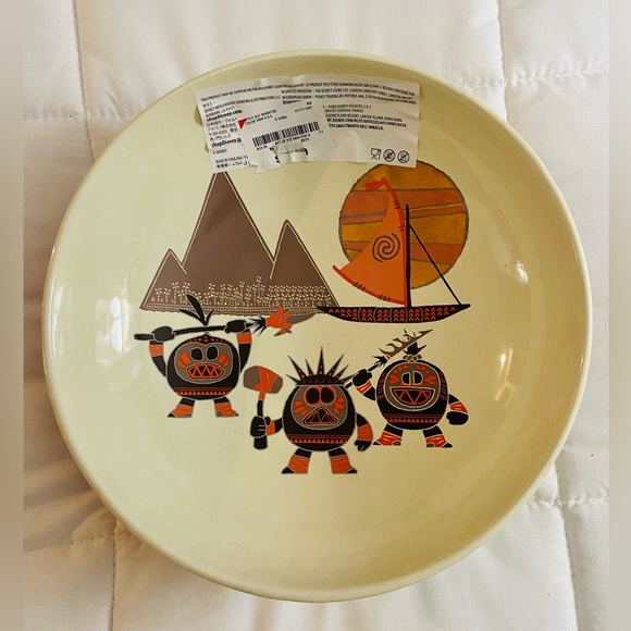 Disney Parks Moana Kakamora Home Decor Ceramic Serving Bowl 10” New $60 MSRP - Picture 6 of 8